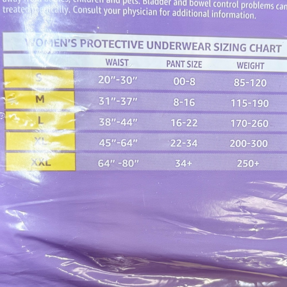 Amazon Basics Womens Protective Underwear Medium 20 Count Maximum Absorbency - Picture 3 of 4